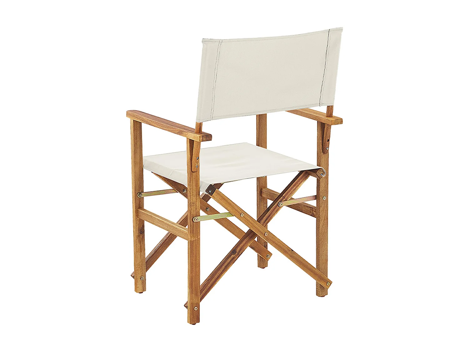Lot de 2 chaises de jardin CINE Acacia Blanc cassé