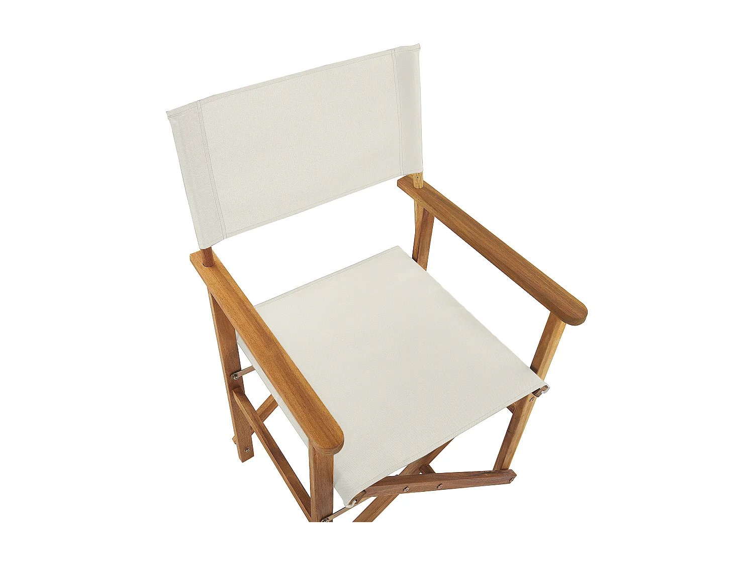 Lot de 2 chaises de jardin CINE Acacia Blanc cassé