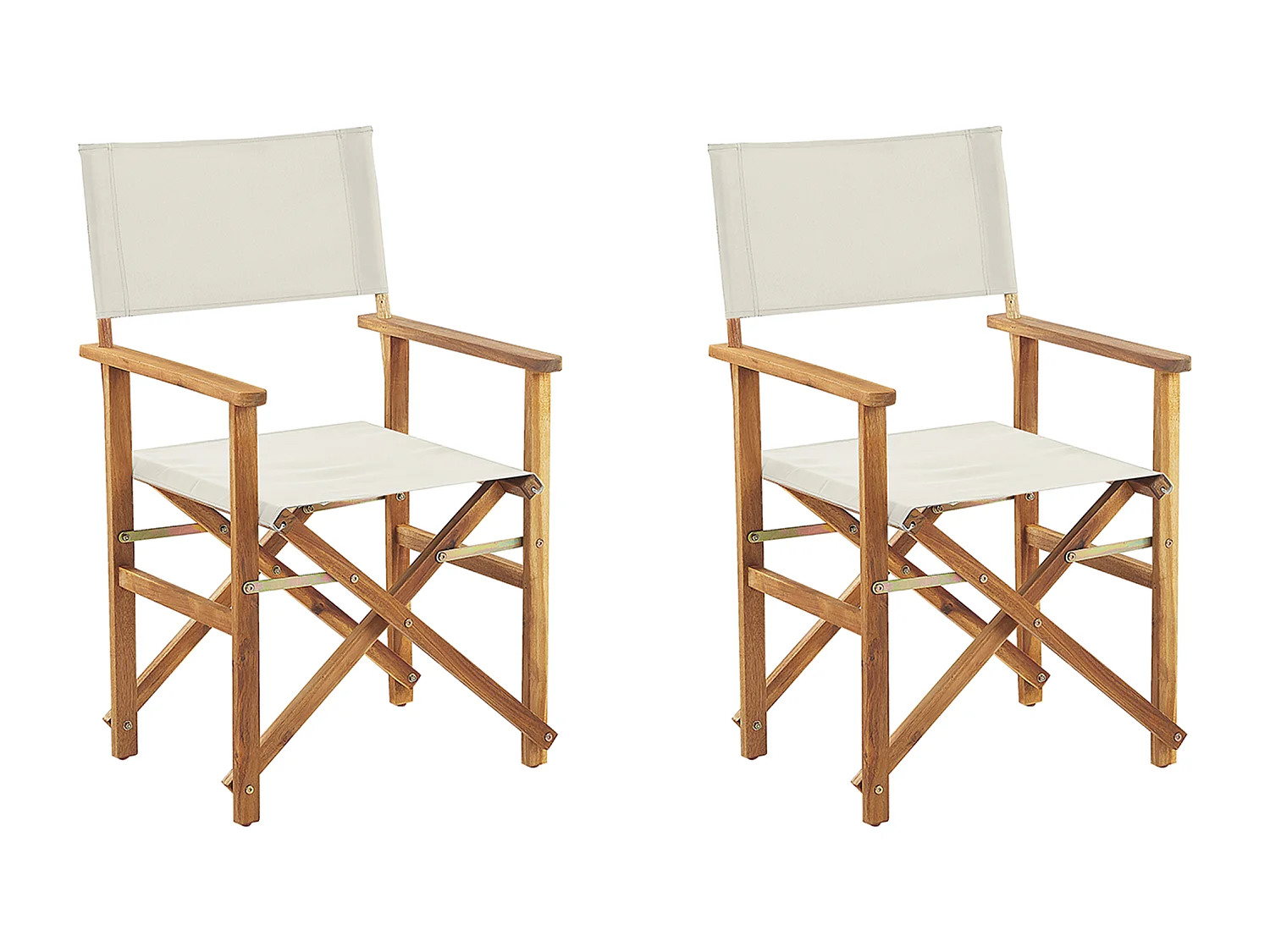 Set van 2 tuinstoelen CINE Hout Gebroken wit