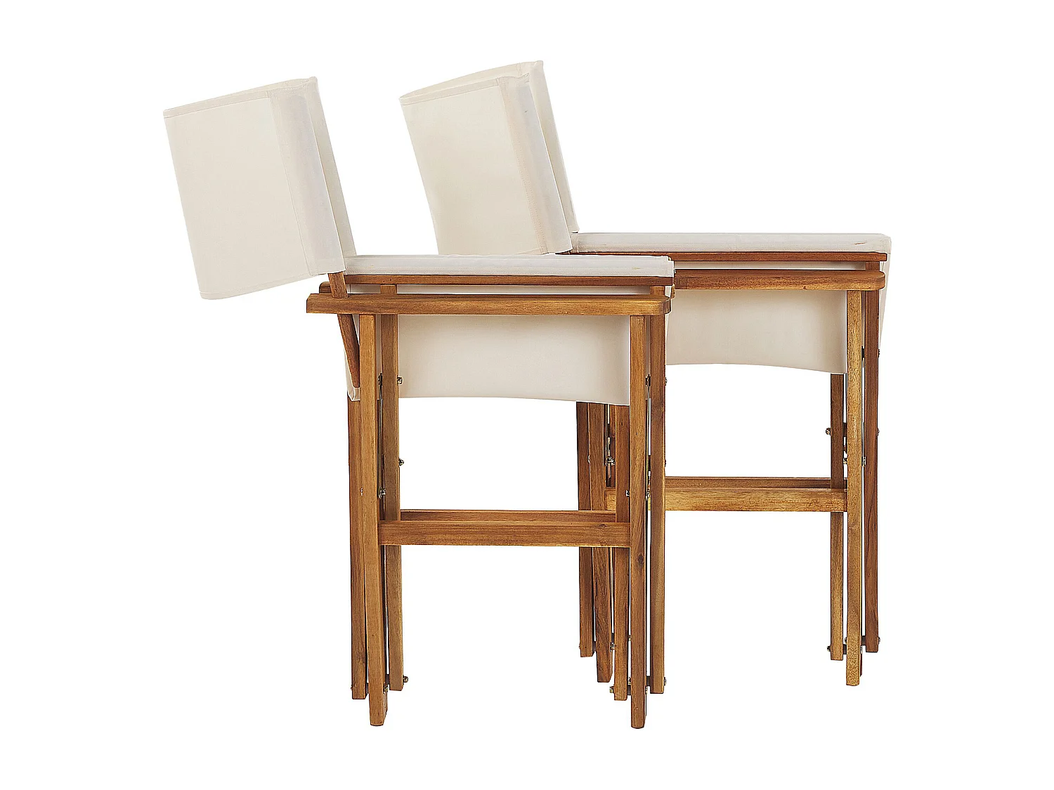 Set van 2 tuinstoelen CINE Hout Gebroken wit