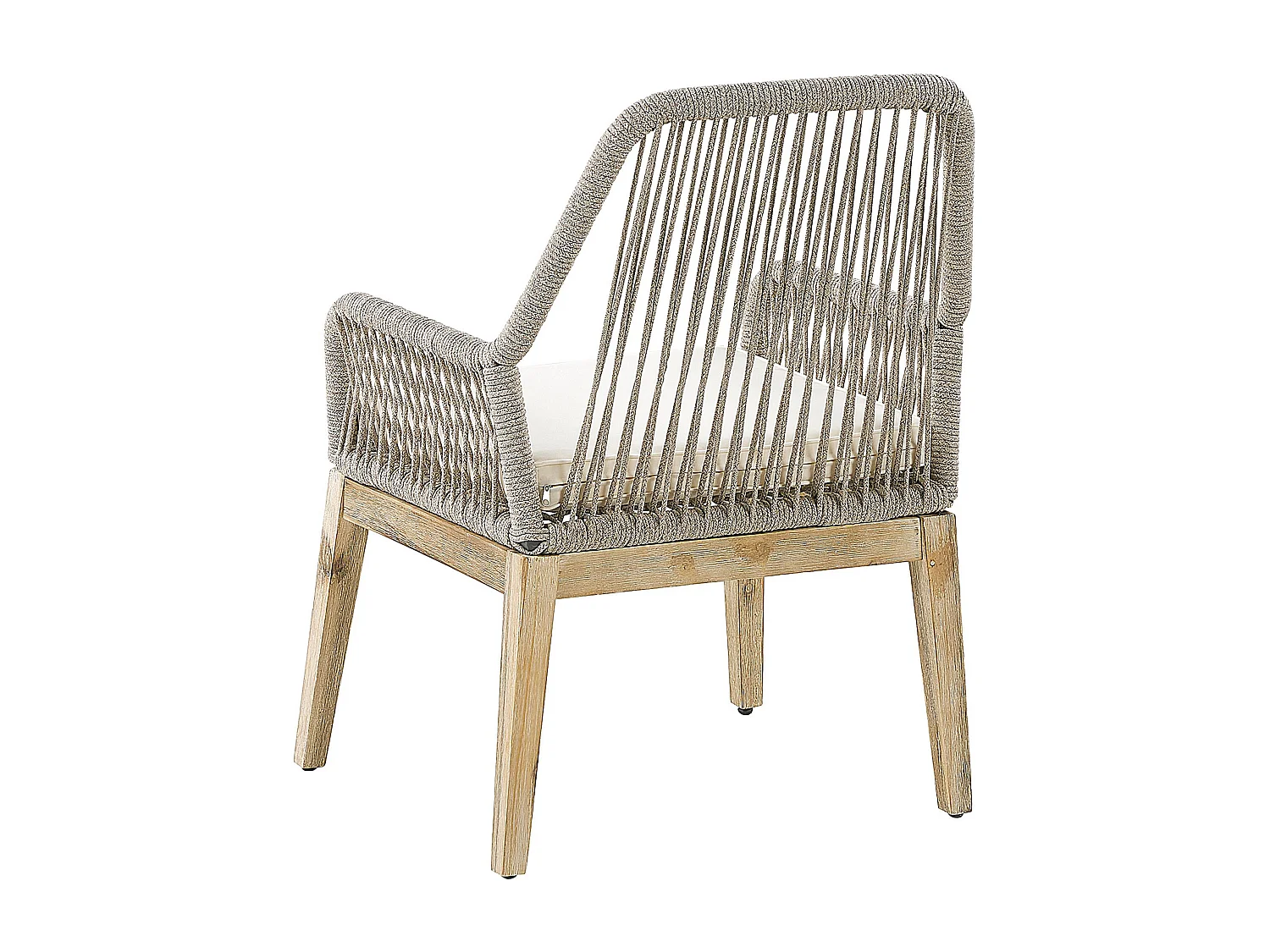 Lot de 2 chaises de jardin avec coussins OLBIA Blanc cassé