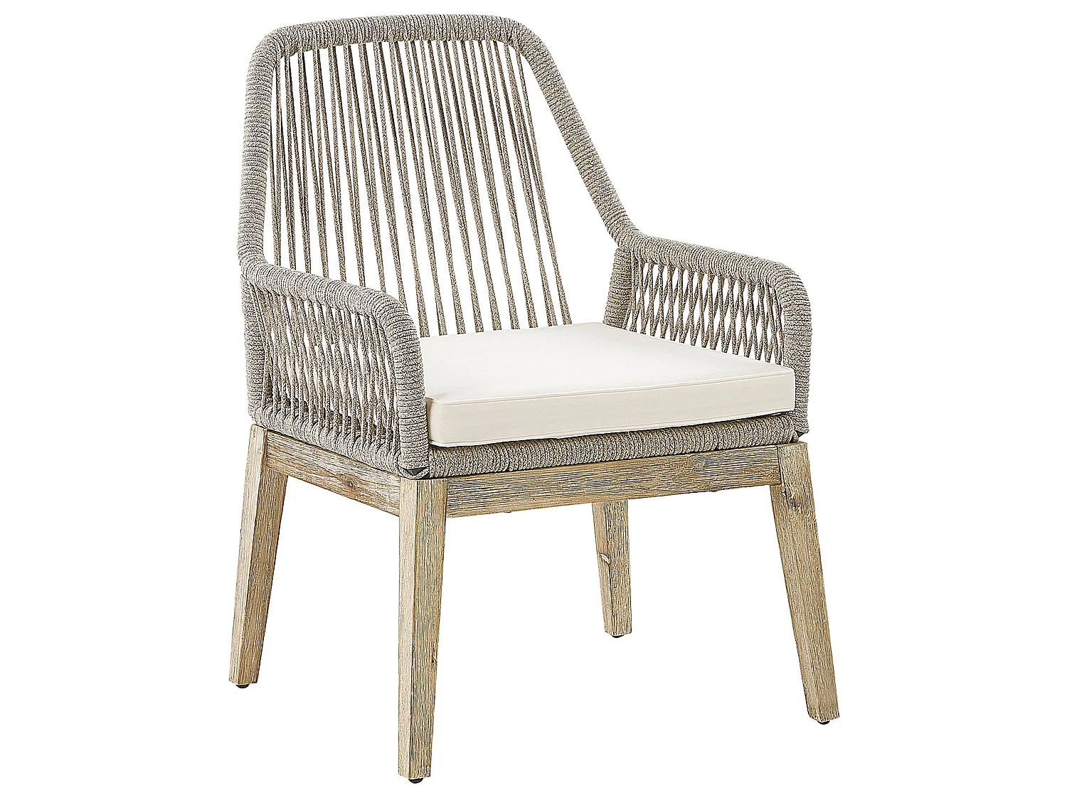 Set of 2 Garden Chairs with Cushions OLBIA Off-White