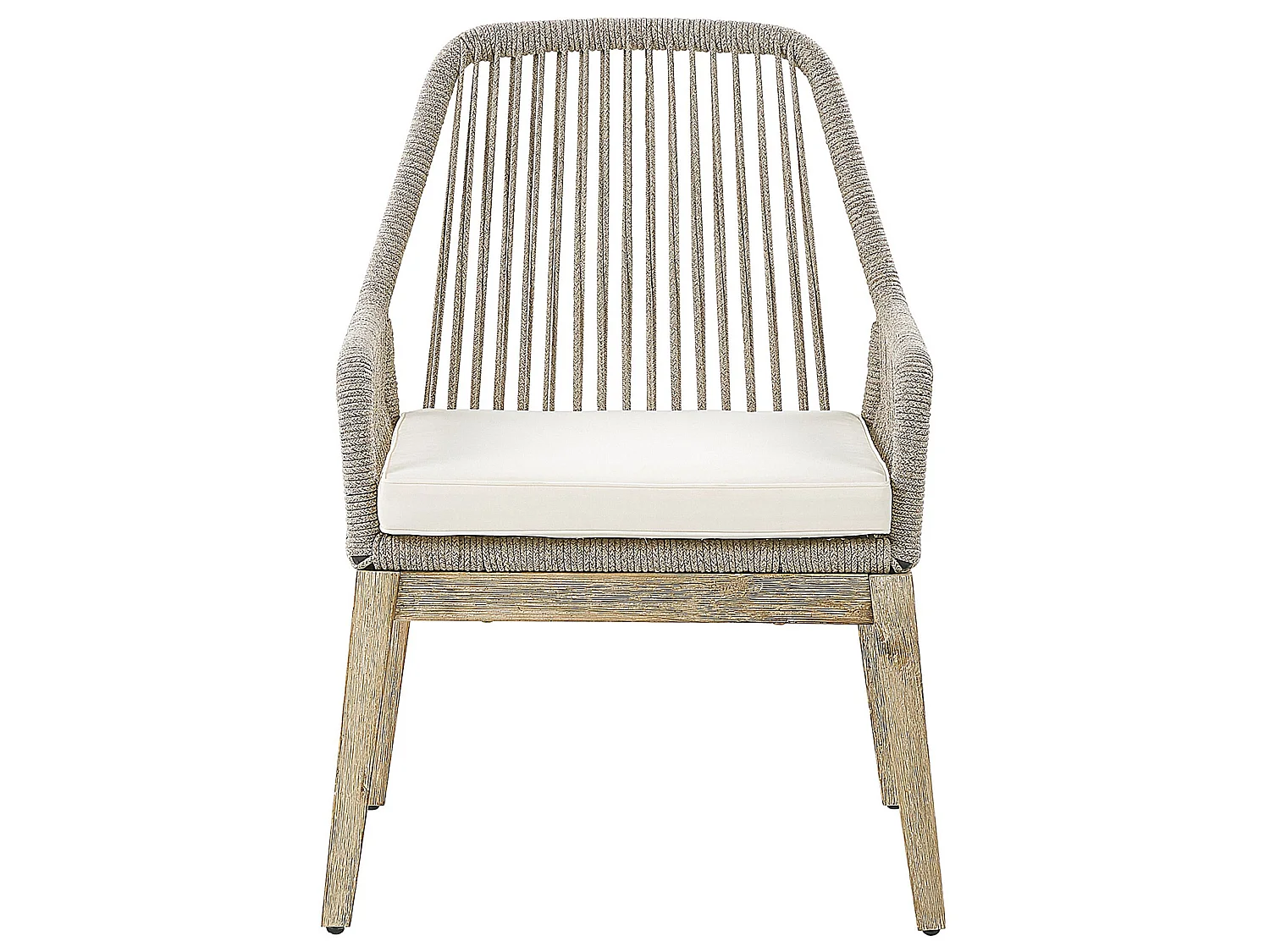 Set of 2 Garden Chairs with Cushions OLBIA Off-White