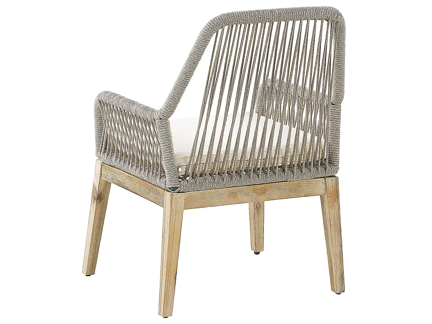 Set of 2 Garden Chairs with Cushions OLBIA Off-White
