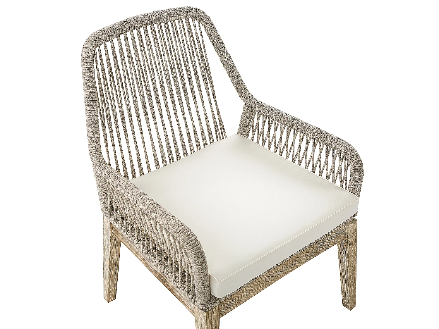Set of 2 Garden Chairs with Cushions OLBIA Off-White