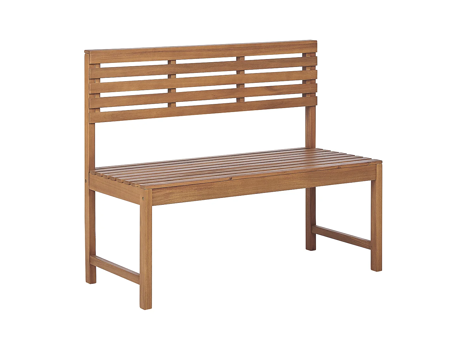 Rustikale Gartenbank 2-Sitzer Akazienholz hellbraun 110 cm Landhausstil Treia