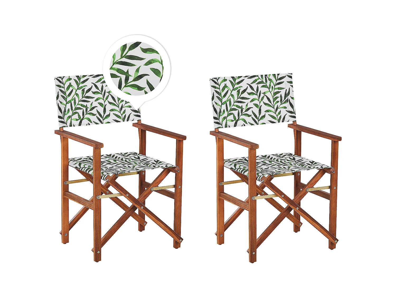 Set di 2 sedie da giardino CINE Legno d'acacia Marrone scuro