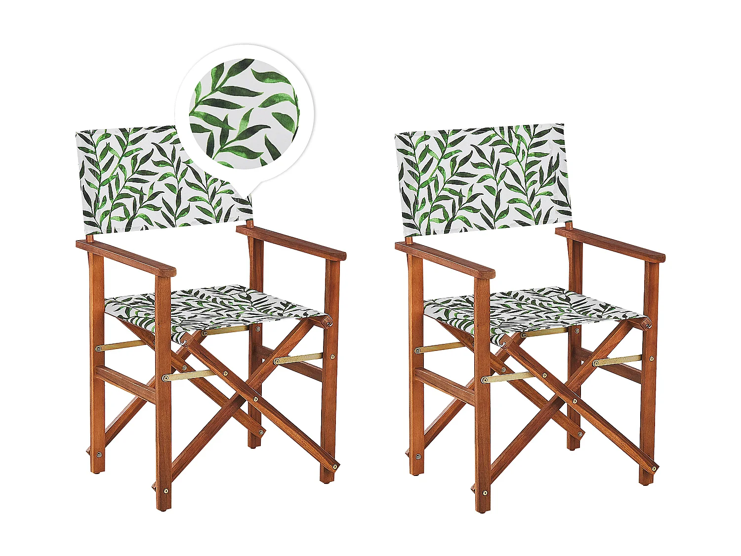 Lot de 2 chaises de jardin CINE Acacia Marron foncé