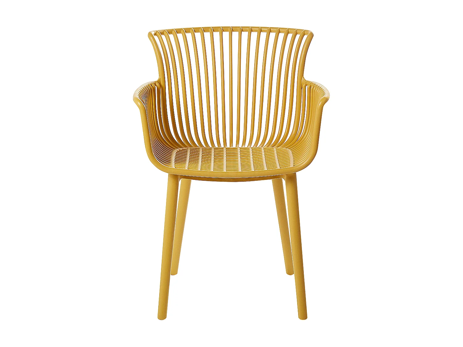 Lot de 4 chaises de jardin PESARO Jaune