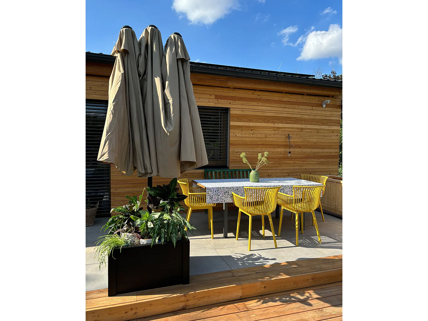 Set di 4 sedie da giardino PESARO Giallo