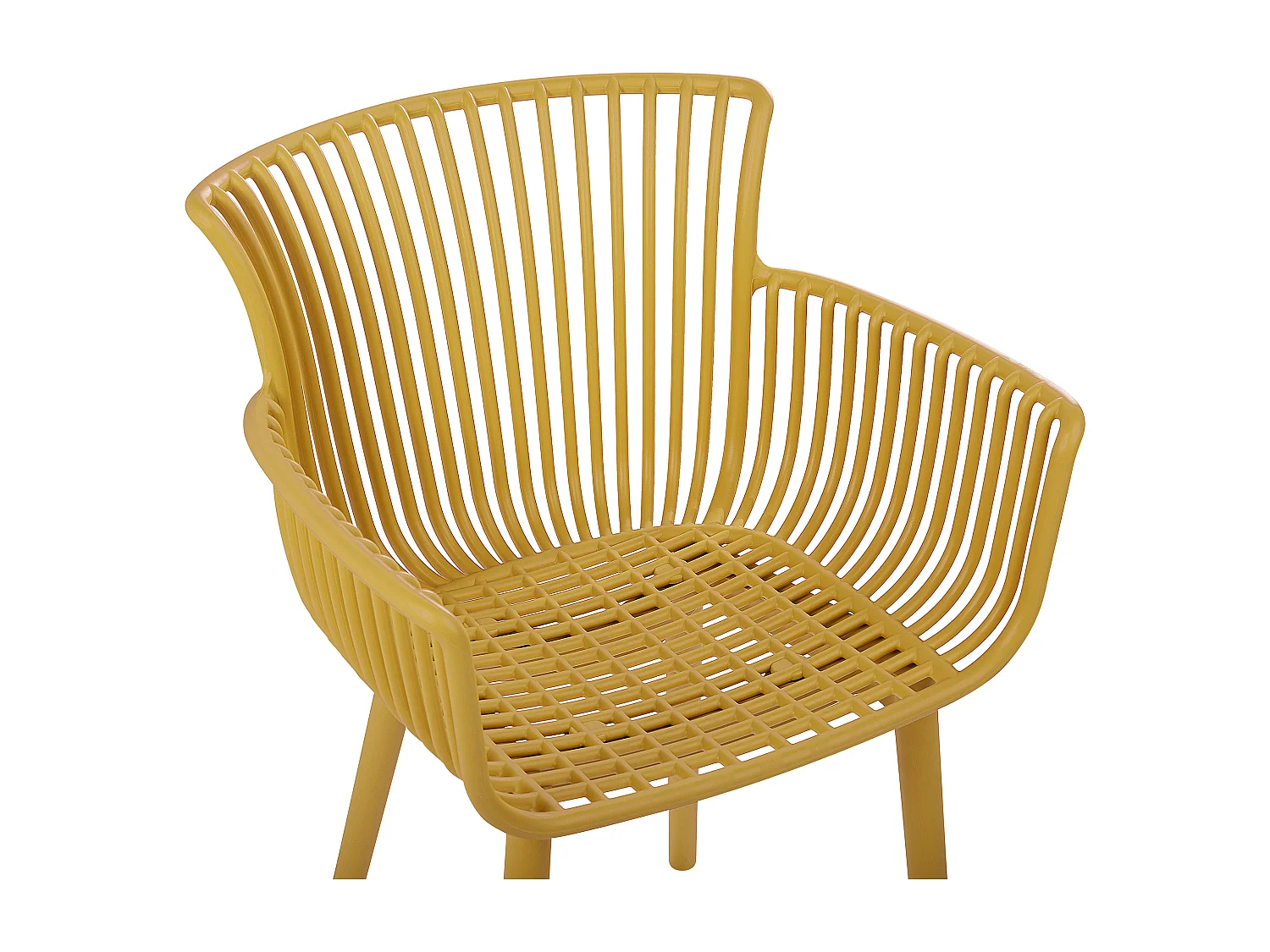 Lot de 4 chaises de jardin PESARO Jaune