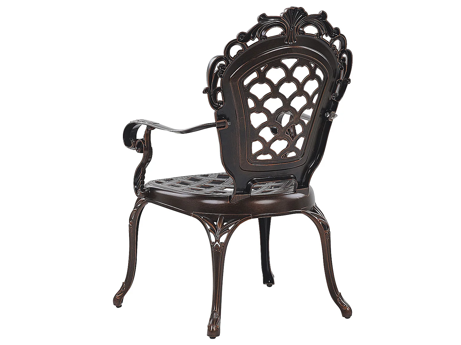 Lot de 2 chaises de jardin avec coussins LIZZANO Métal Marron foncé