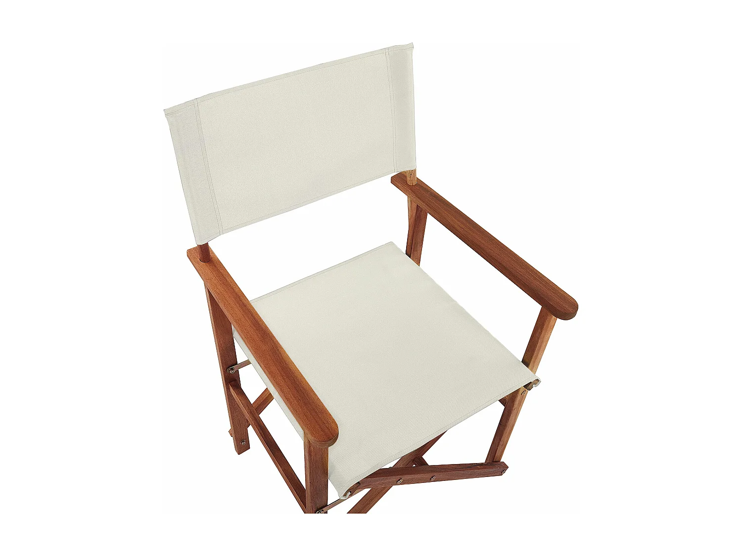 Conjunto de 2 sillas de jardín CINE Madera de acacia Blanco crema