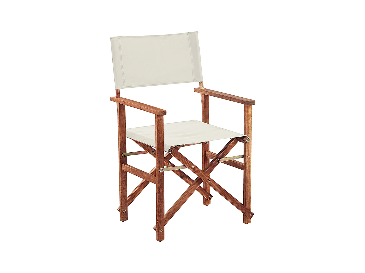 Gartenstuhl 2er Set CINE Akazienholz Cremeweiss