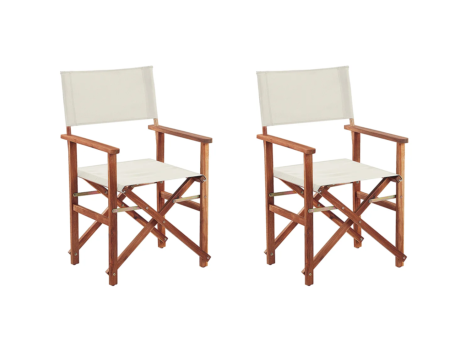 Set di 2 sedie da giardino CINE Legno d'acacia Bianco sporco