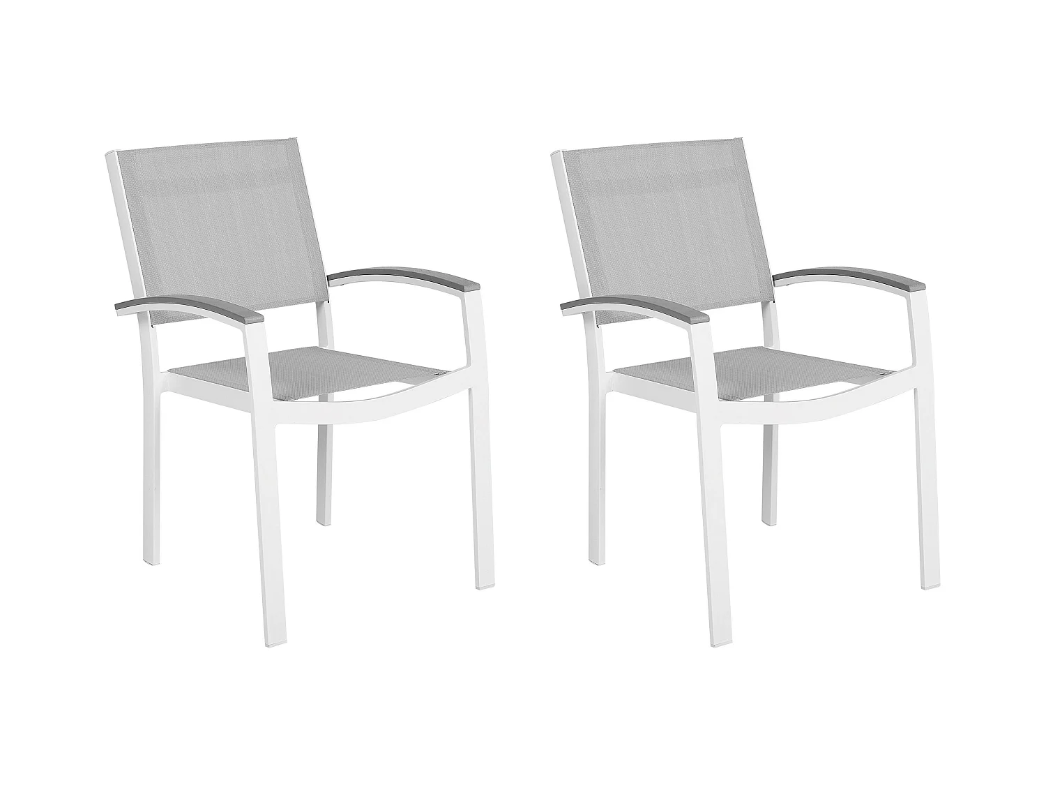 Lot de 2 chaises de jardin PERETA Métal Gris