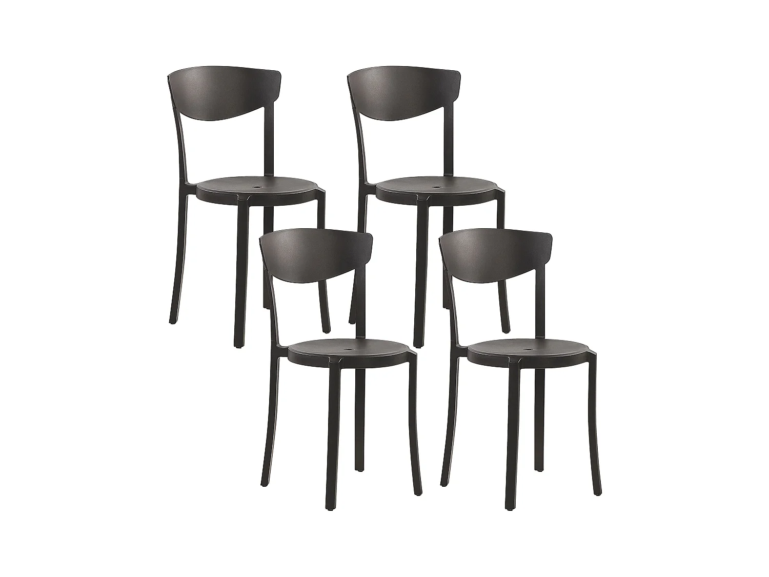 Lot de 4 chaises de jardin VIESTE Noir