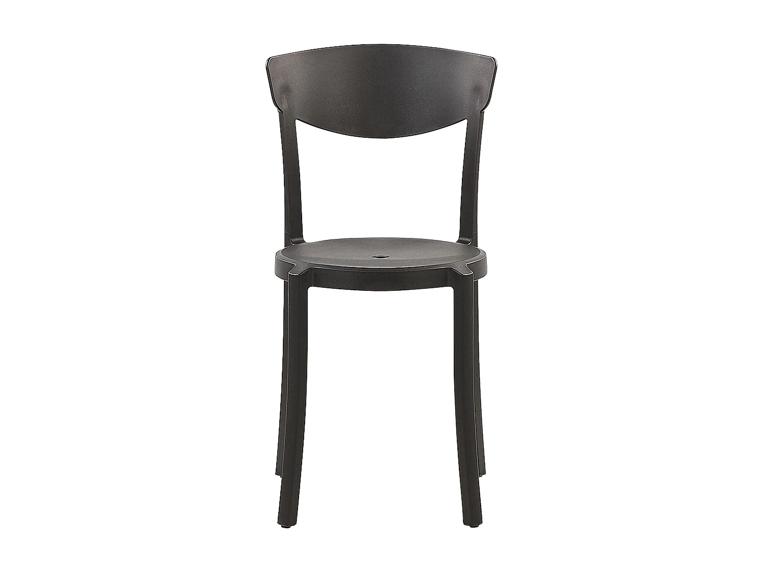 Esszimmerstuhl 4er Set Schwarz Kunststoff Modern Innen- und Außenbereich Vieste