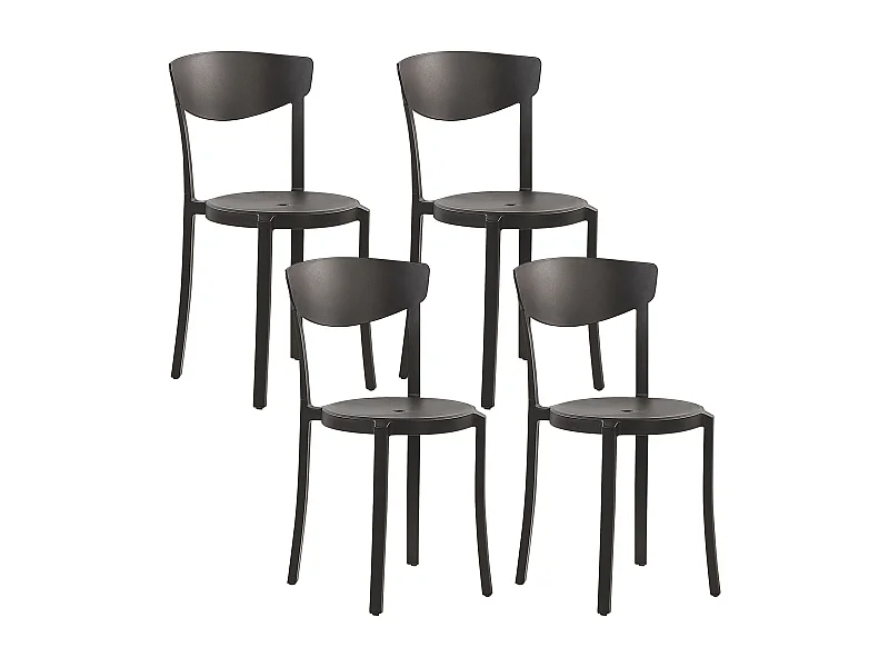 Lot de 4 chaises de jardin VIESTE Noir