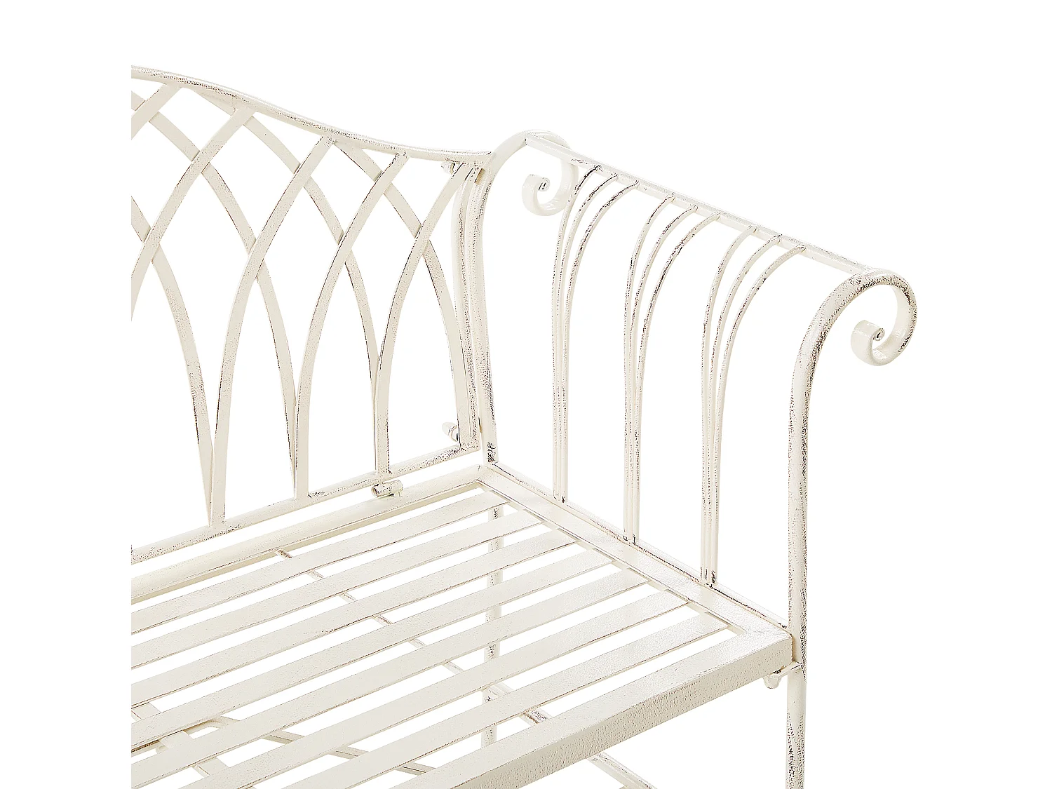 Banc de jardin MILAZZO 130 cm Métal Blanc