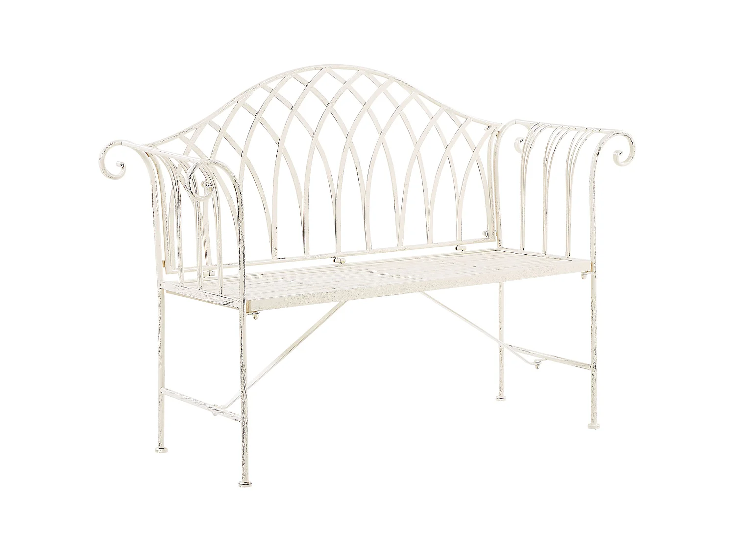 Garden Bench MILAZZO 130 cm Metal White