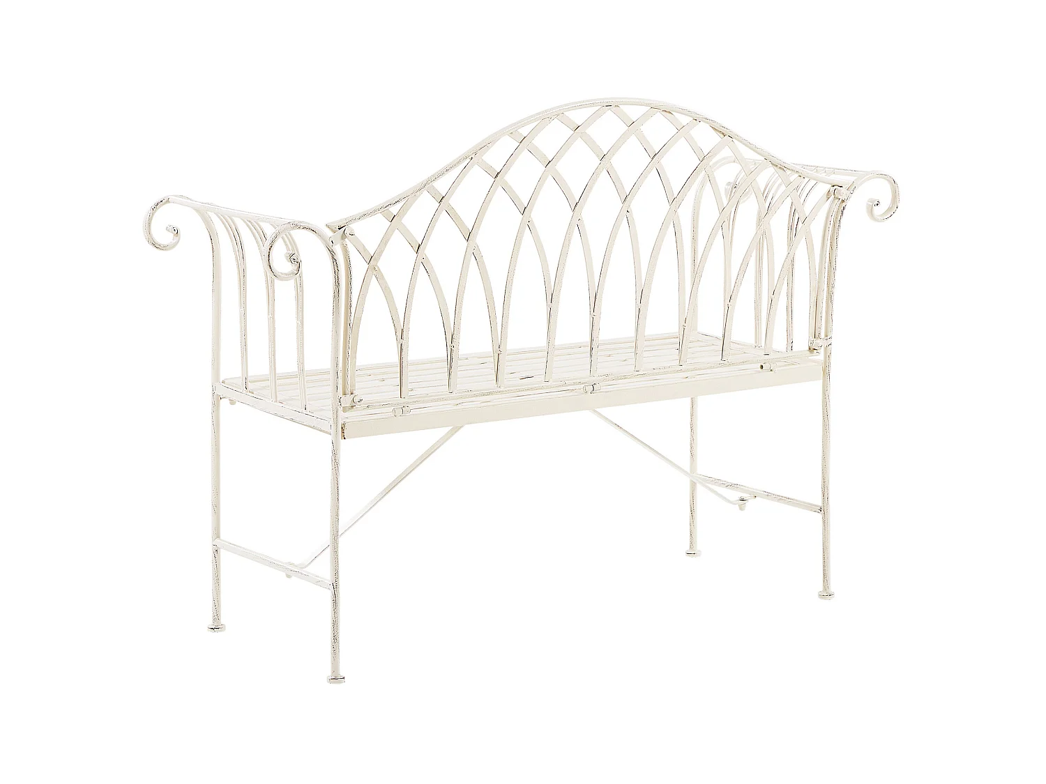 Garden Bench MILAZZO 130 cm Metal White