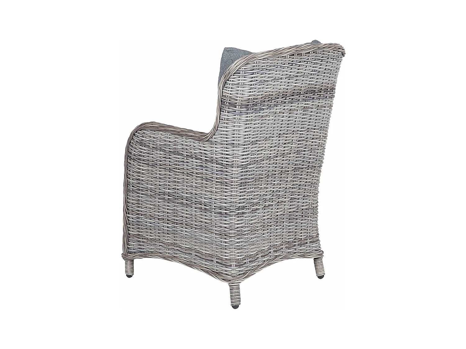 Lot de 2 chaises de jardin avec coussins CASCAIS Gris