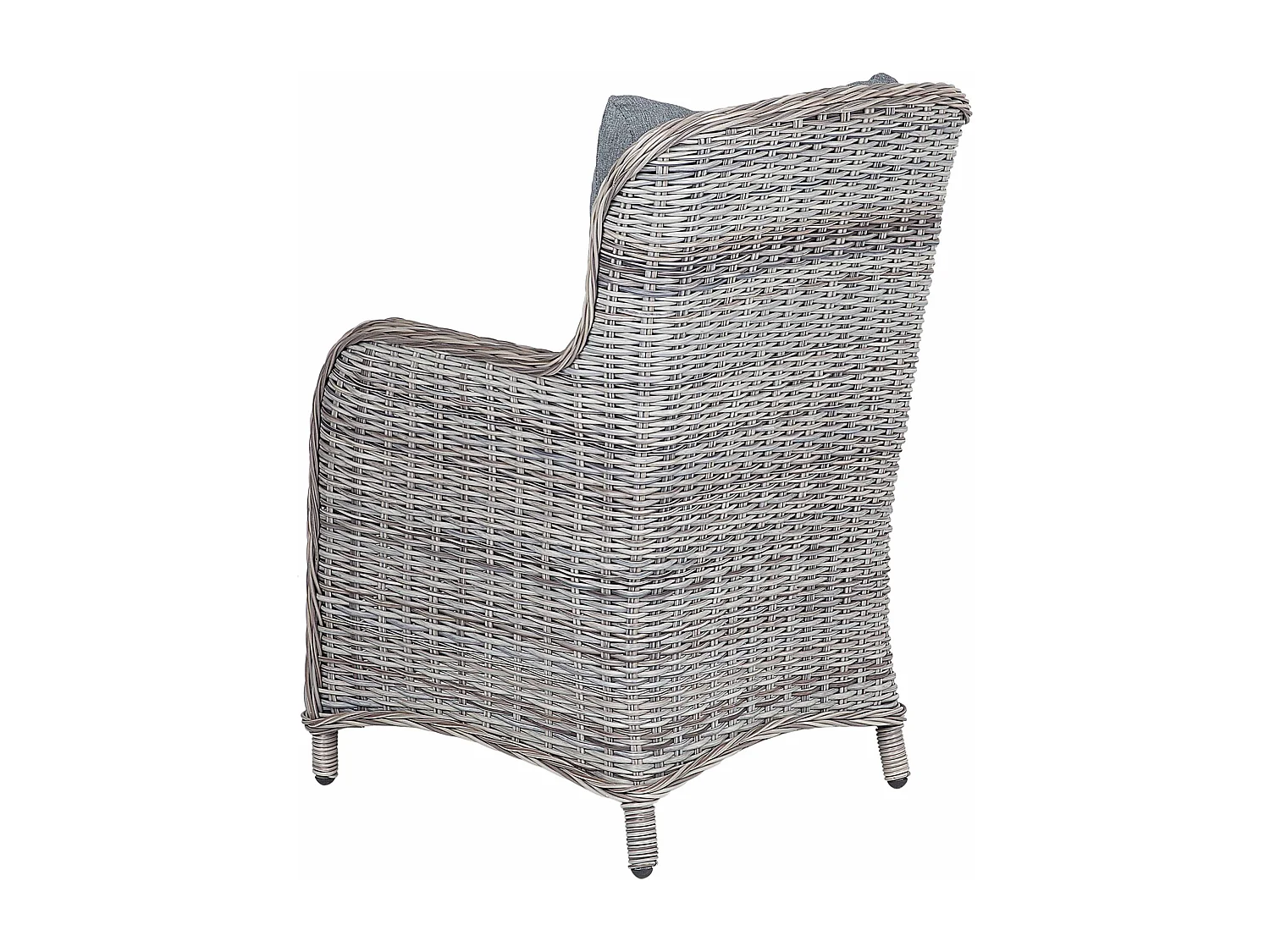 Lot de 2 chaises de jardin avec coussins CASCAIS Gris