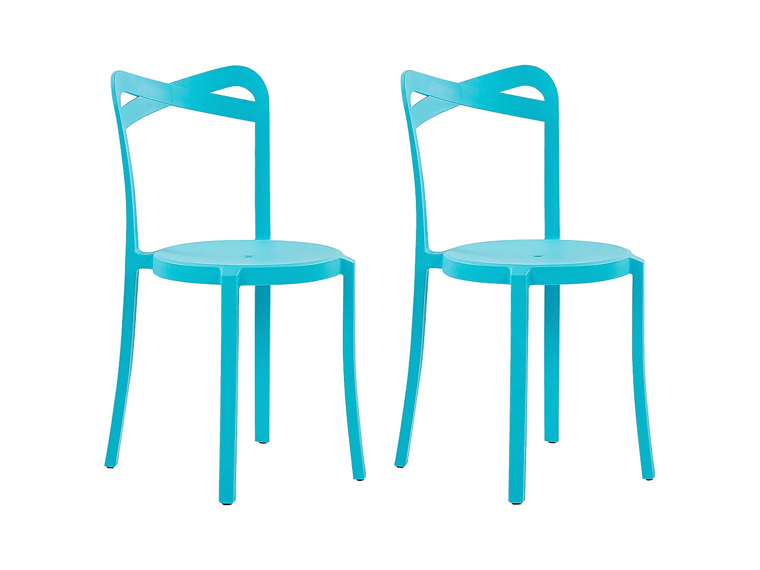 Conjunto de 2 sillas de jardín CAMOGLI Turquesa