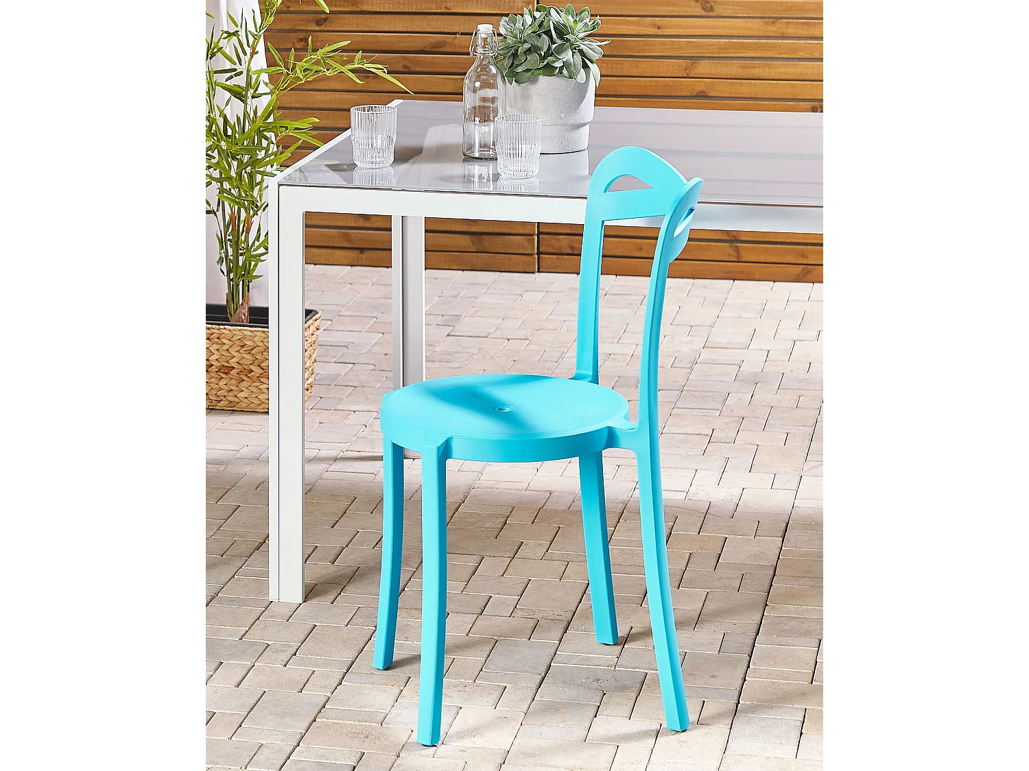 Conjunto de 2 sillas de jardín CAMOGLI Turquesa