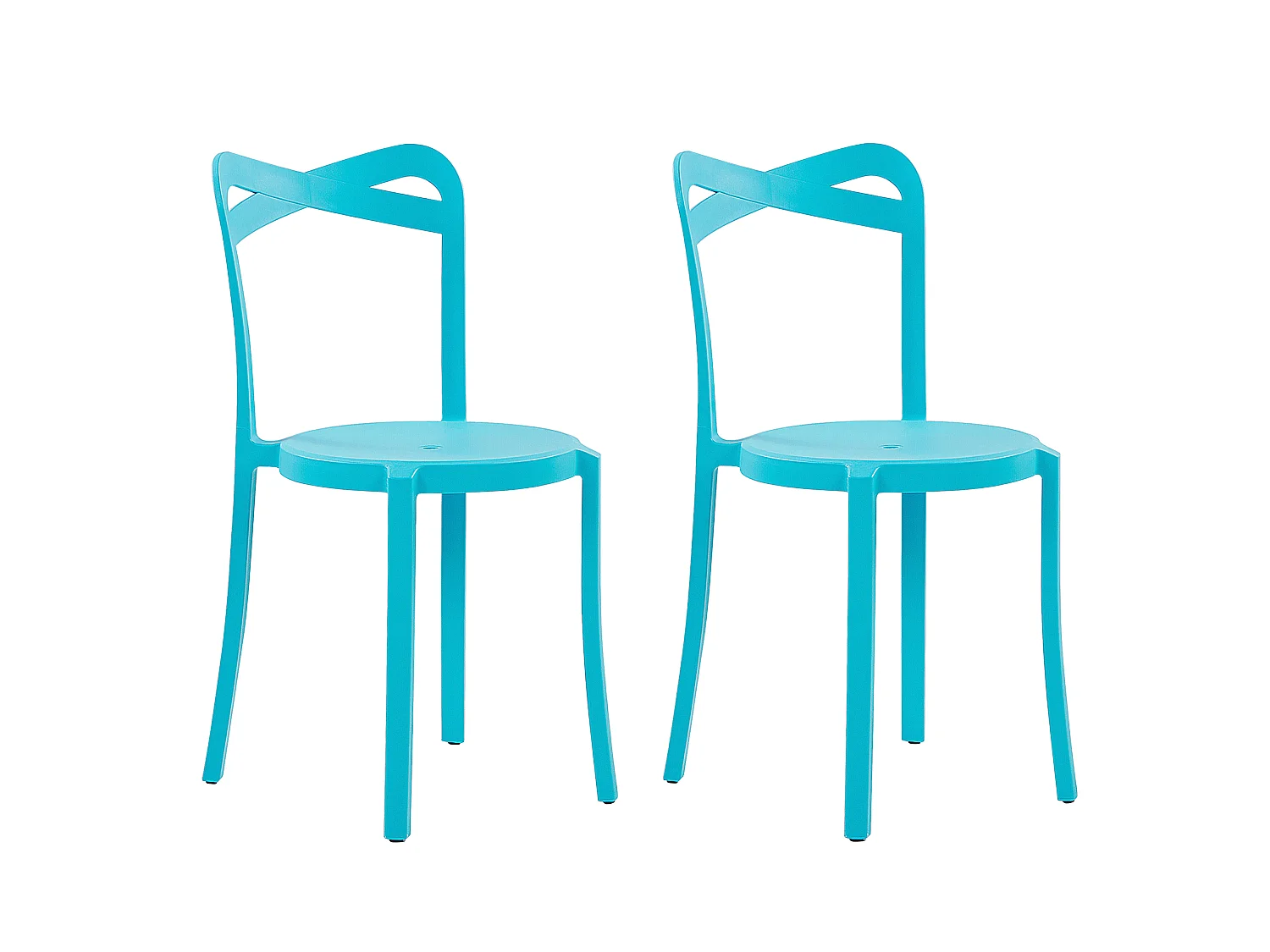 Conjunto de 2 sillas de jardín CAMOGLI Turquesa