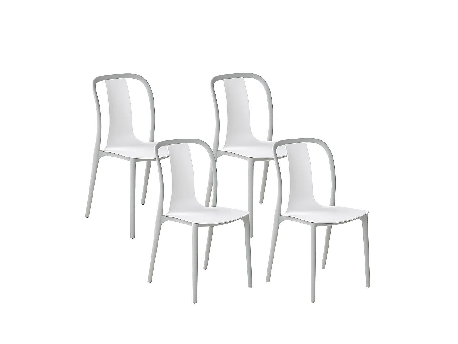 Lot de 4 chaises de jardin SPEZIA Blanc