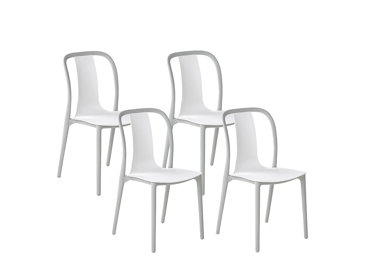 Lot de 4 chaises de jardin SPEZIA Blanc