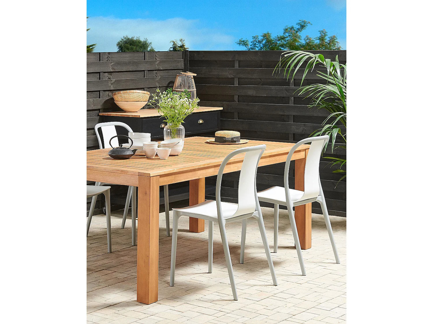 Lot de 4 chaises de jardin SPEZIA Blanc