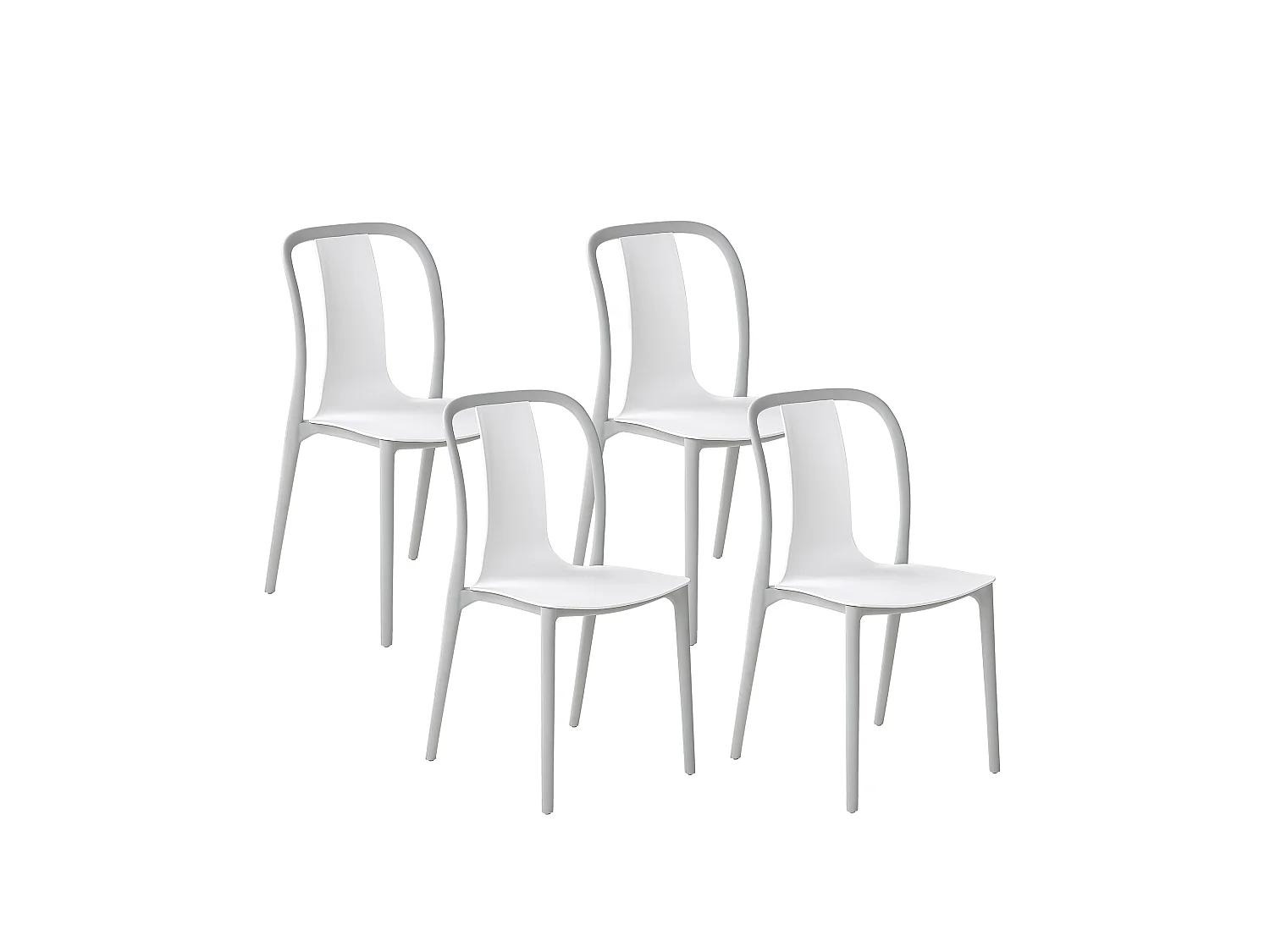 Lot de 4 chaises de jardin SPEZIA Blanc