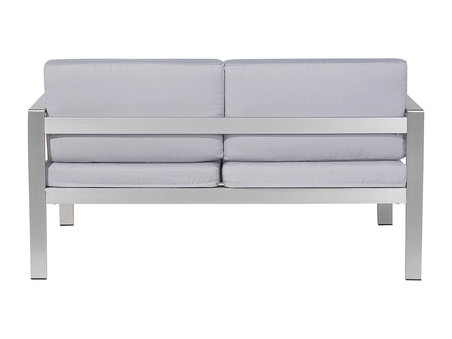Sofa ogrodowa dla 2 osób SALERNO Metal Jasnoszary
