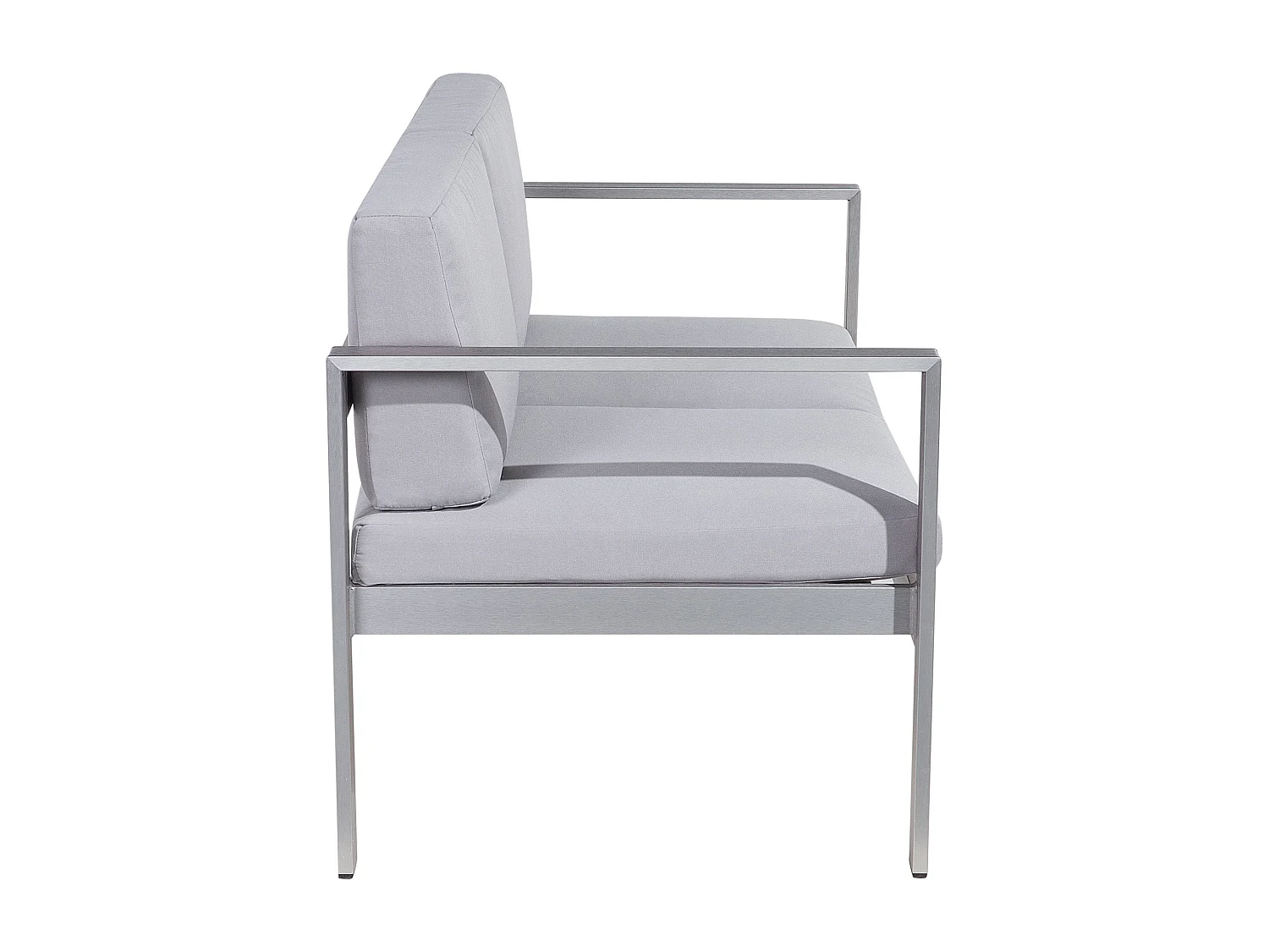 Sofa ogrodowa dla 2 osób SALERNO Metal Jasnoszary