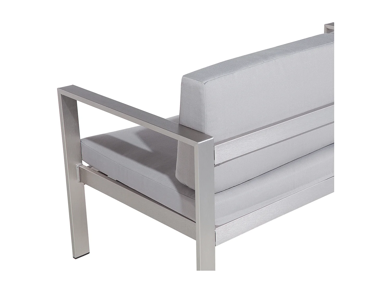 Sofa ogrodowa dla 2 osób SALERNO Metal Jasnoszary