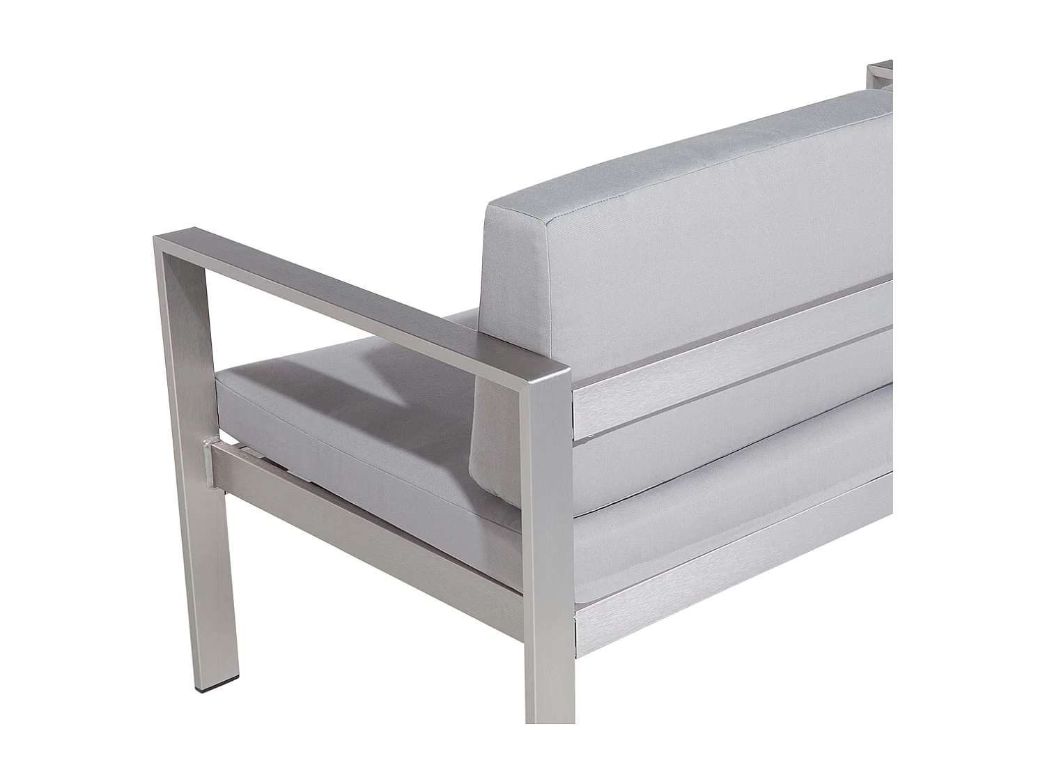 Sofa ogrodowa dla 2 osób SALERNO Metal Jasnoszary