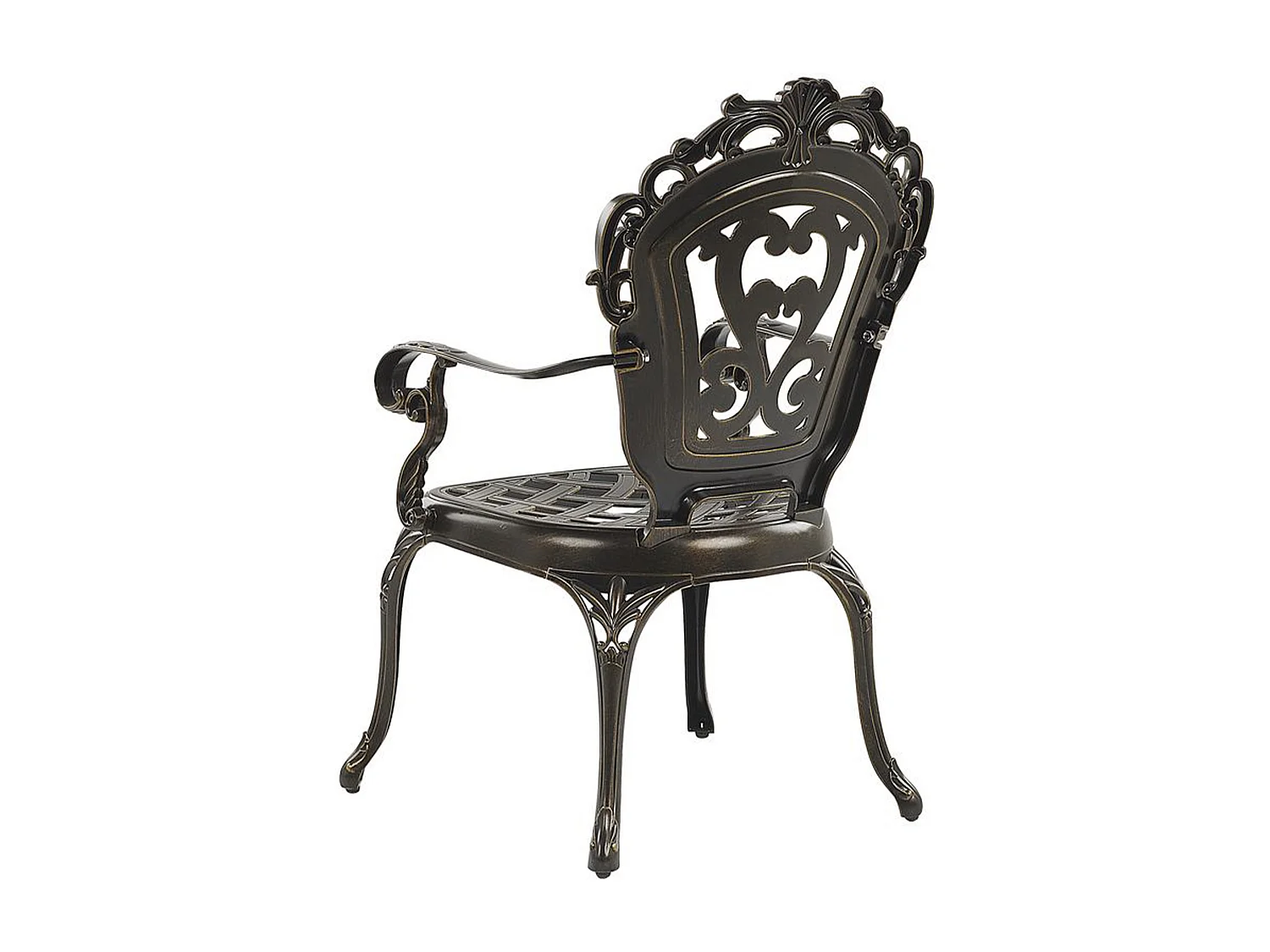 Lot de 2 chaises de jardin avec coussins SAPRI Métal Marron foncé