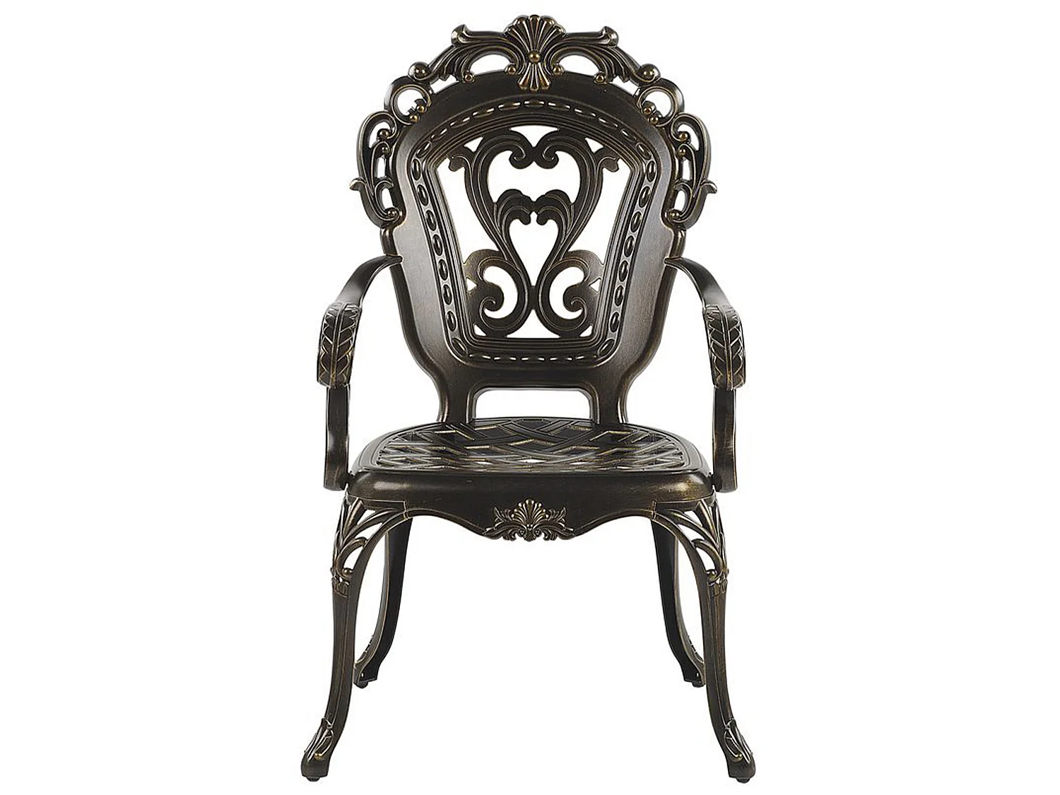 Set di 2 sedie da giardino con cuscini SAPRI Metallo Marrone scuro
