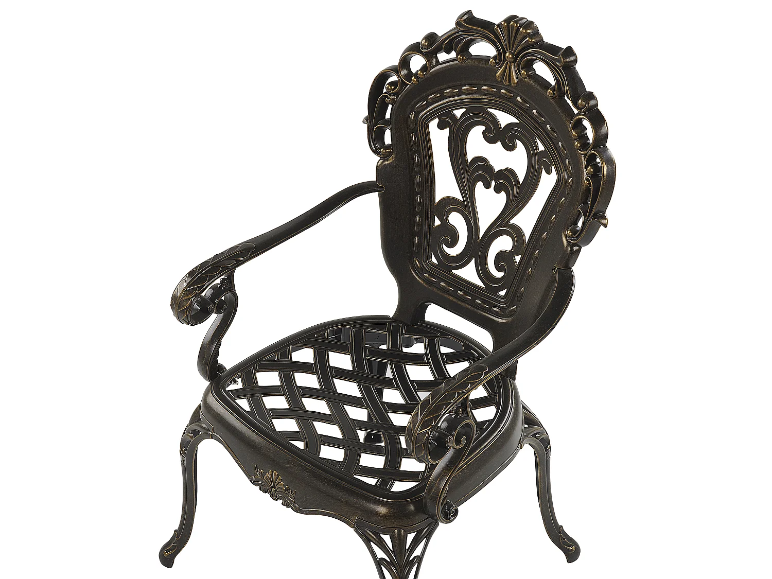 Set di 2 sedie da giardino con cuscini SAPRI Metallo Marrone scuro