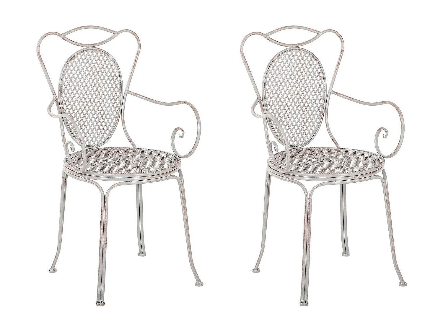 Conjunto de 2 cadeiras de jardim CILENTO Metal Cinzento