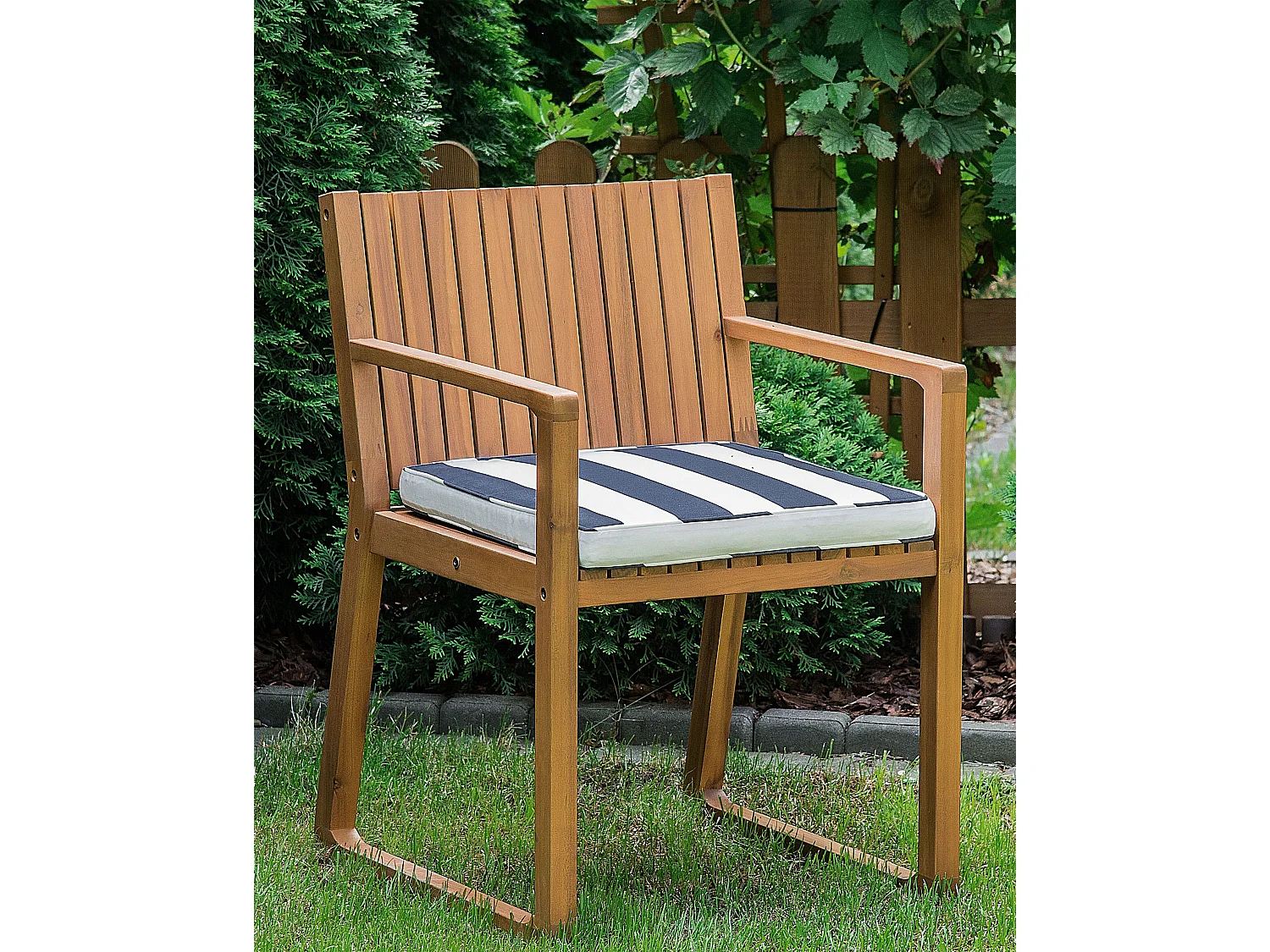 Chaise de jardin SASSARI Acacia Bleu marine