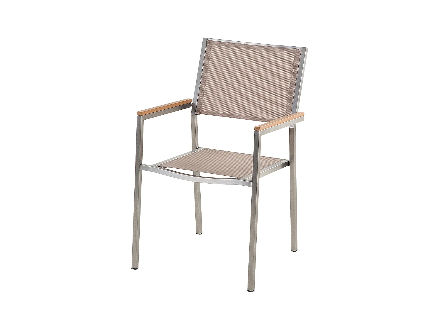 Set van 4 tuinstoelen GROSSETO RVS Beige