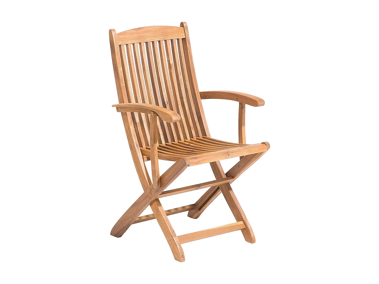 Lot de 2 chaises de jardin avec coussins MAUI Acacia Rouge foncé