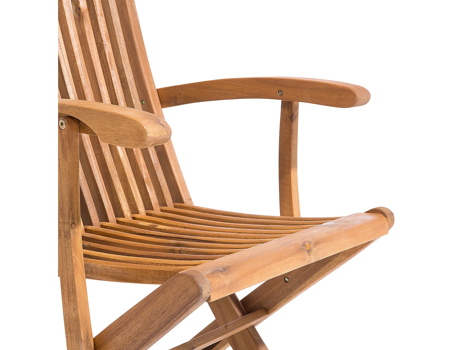 Lot de 2 chaises de jardin avec coussins MAUI Acacia Rouge foncé