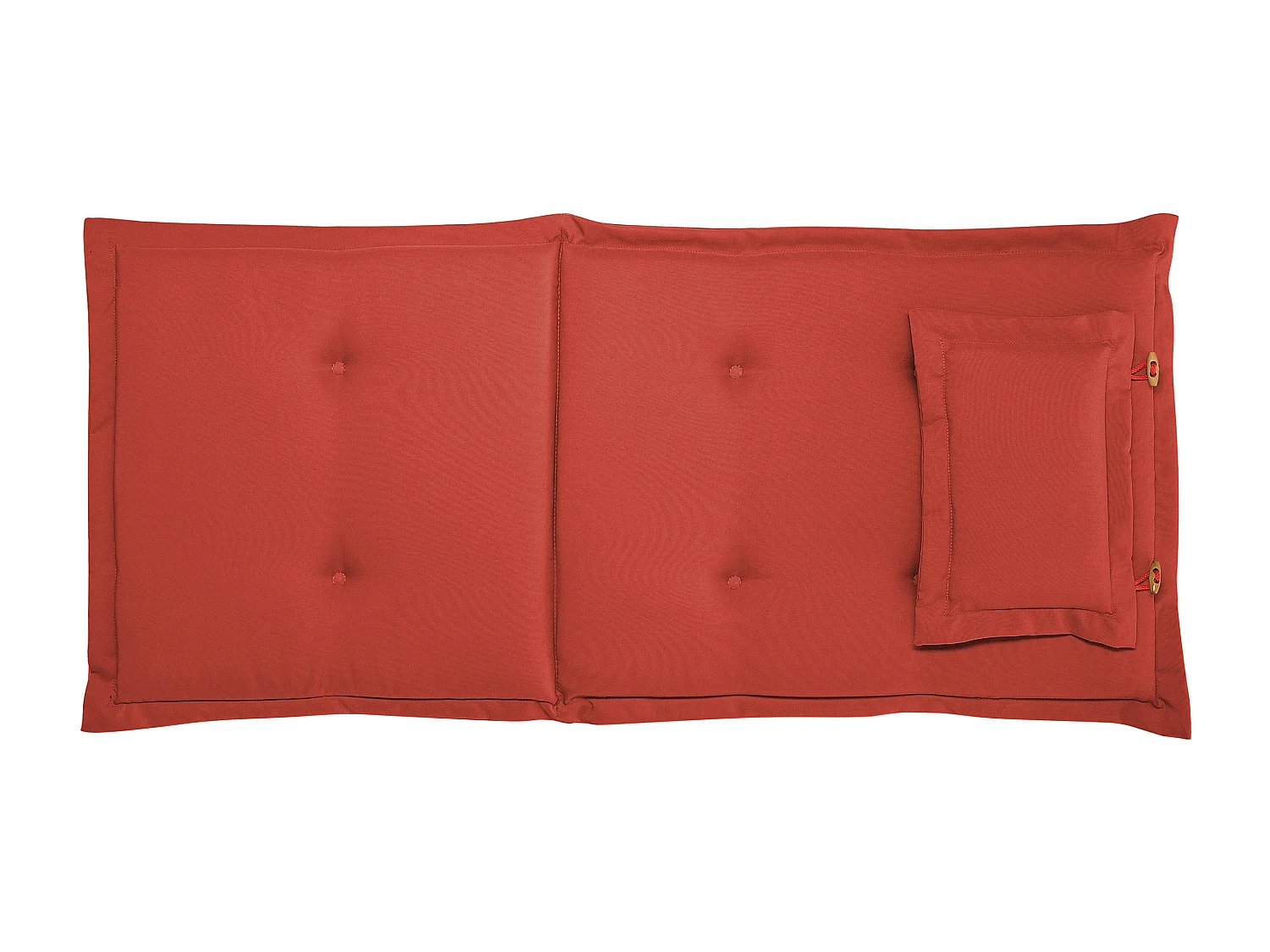 Lot de 2 chaises de jardin avec coussins MAUI Acacia Rouge foncé