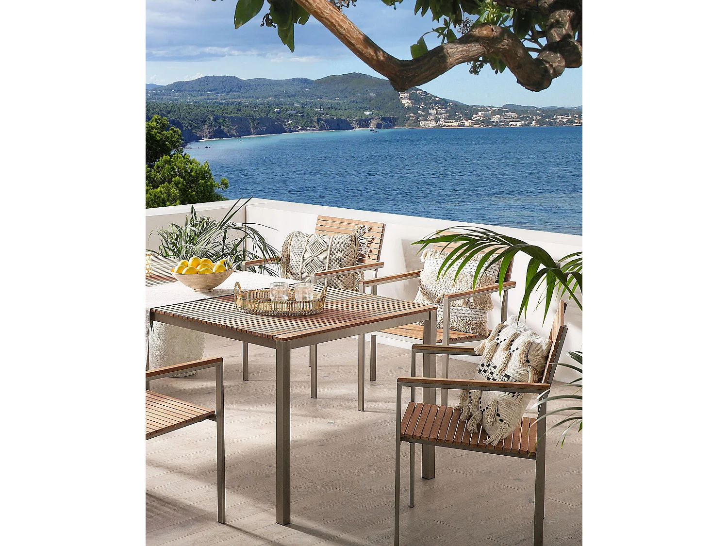 Set van 6 tuinstoelen VIAREGGIO Hout Bruin