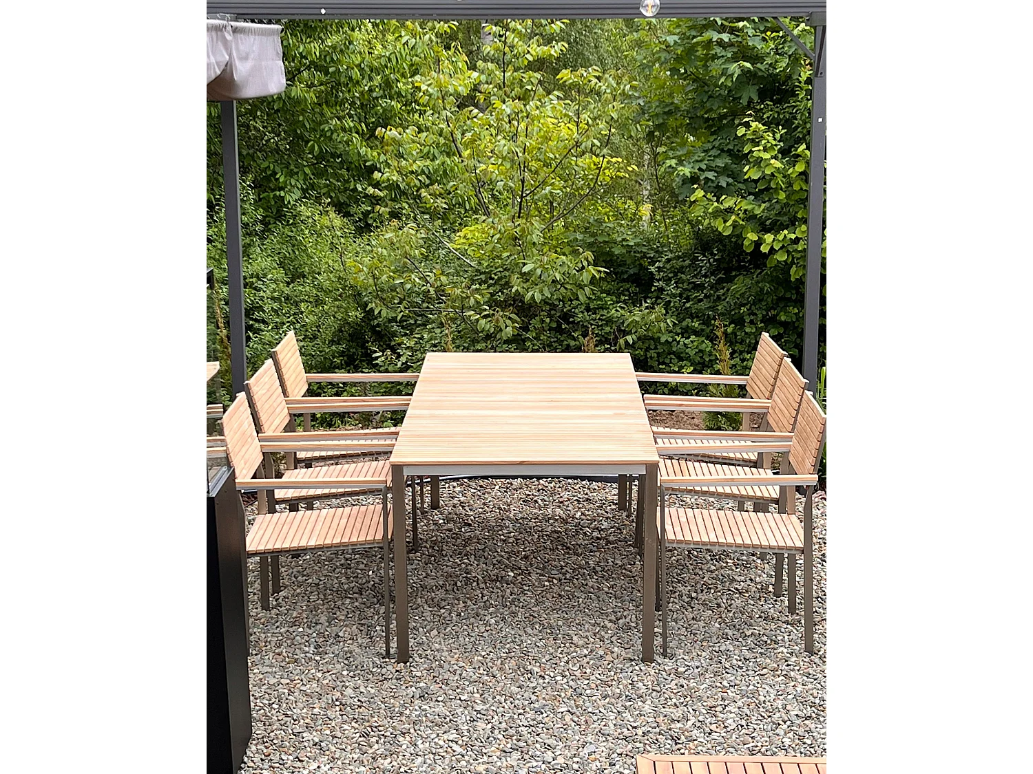 Gartenstuhl 6er Set VIAREGGIO Holz Braun